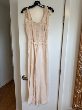 Rebecca Taylor Linen Smocked Jumpsuit